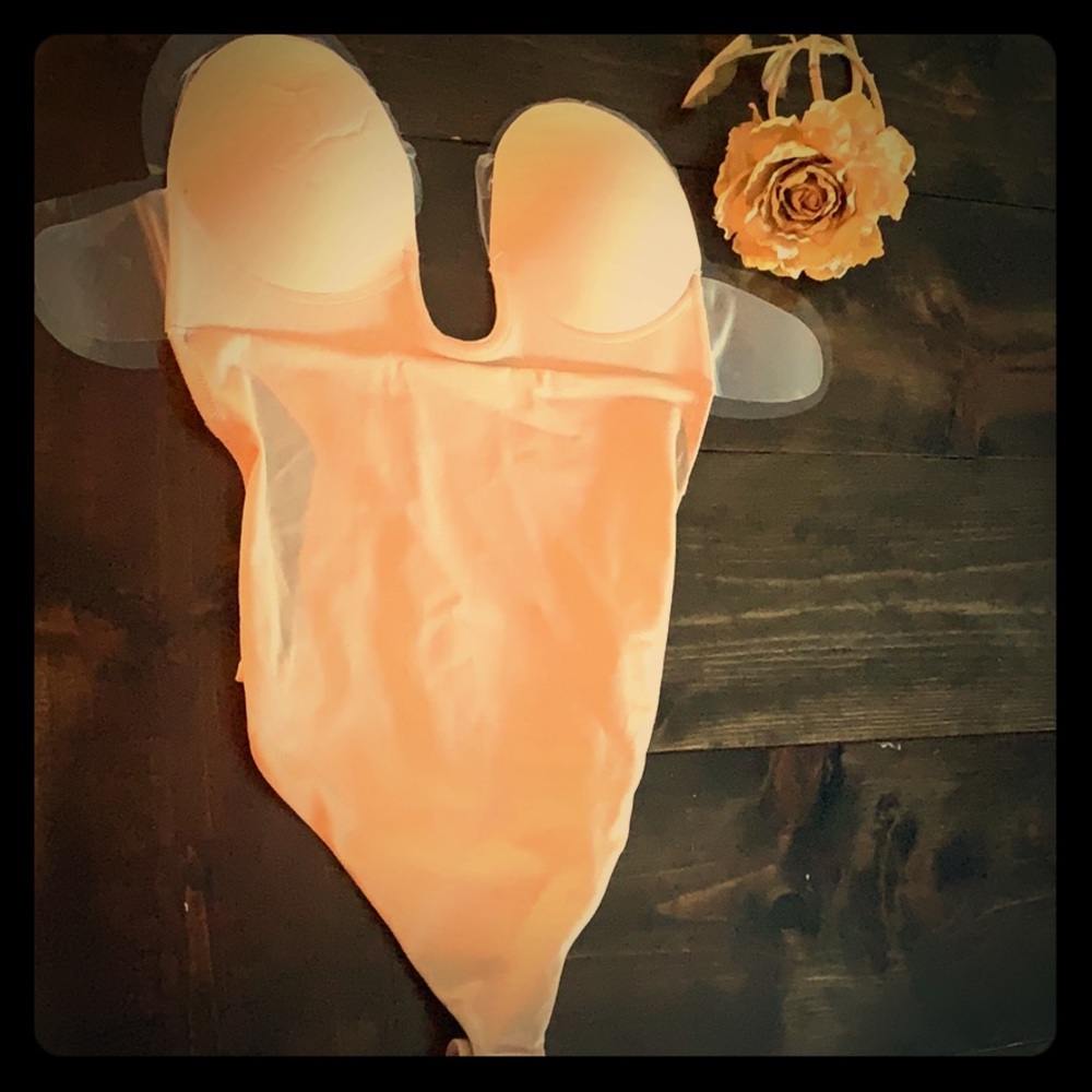 U Plunge Backless Strapless Bodysuit